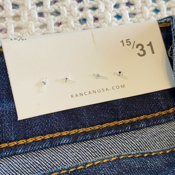 KanCan Hi Rise Supper Skinny Button Fly Dark Wash Jeans Size 15/31 x 30” - Picture 10 of 15